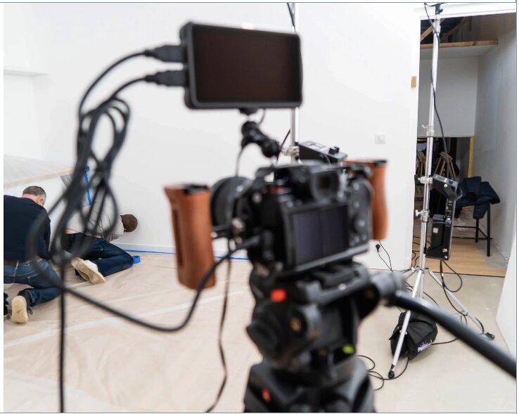Tournage en studio Bricolo Factory, caméra professionnelle 4K